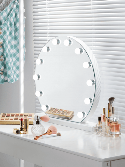 MR2 12 LED lights Round Frameless Makeup Mirror