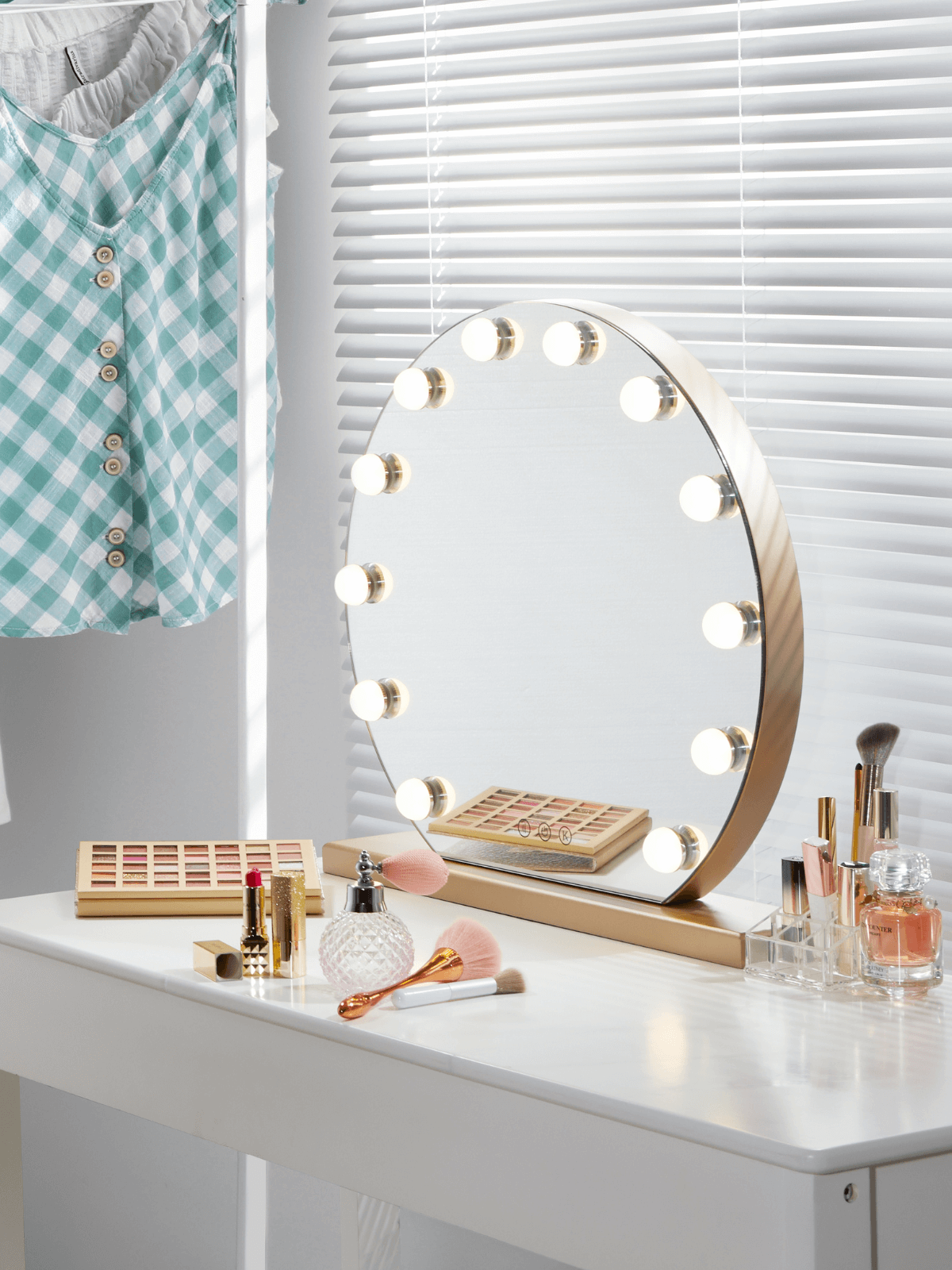 MR2 12 LED lights Round Frameless Makeup Mirror