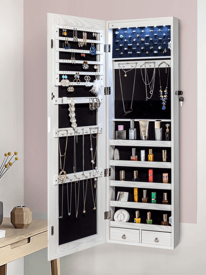 Nina LED Wall Mounted Jewelry Cabinet Classic Design