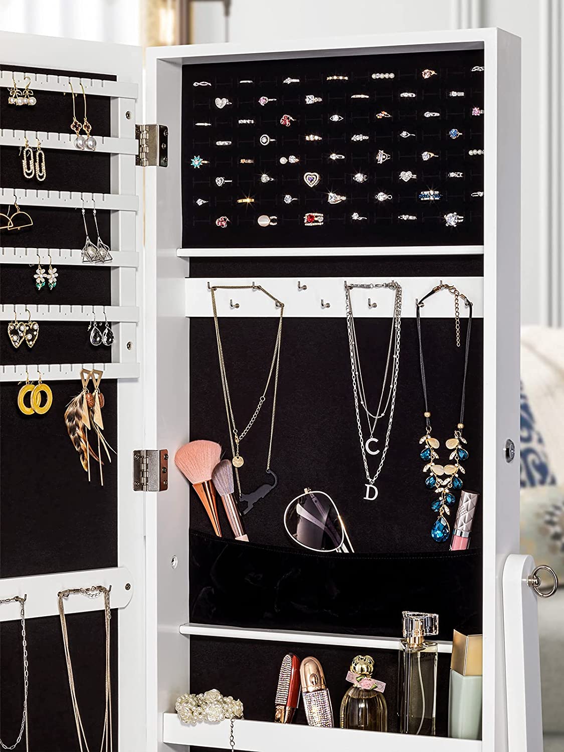 Melinda Standing Jewelry Cabinet Classic Design